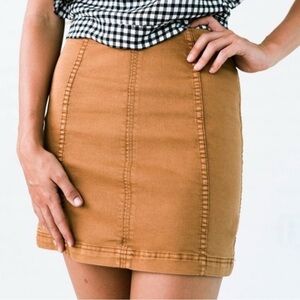Free People Brown Pencil Skirt